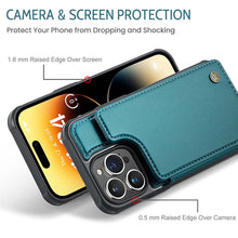 Load image into Gallery viewer, Casekis RFID Cardholder Wallet Phone Case Green