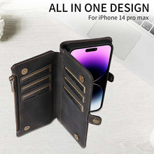 Load image into Gallery viewer, Casekis Zipper RFID Wallet Phone Case Black