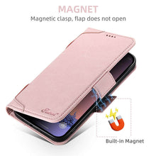 Load image into Gallery viewer, Casekis Leather Wallet Phone Case compatible with MagSafe Pink