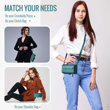 Load image into Gallery viewer, Casekis Cardholer Zipper Wallet Crossbody Phone Case Green