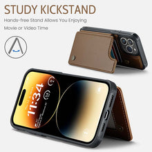 Load image into Gallery viewer, Casekis RFID Cardholder Wallet Phone Case Brown