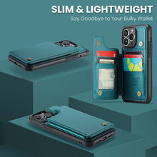 Load image into Gallery viewer, Casekis RFID Cardholder Wallet Phone Case Green