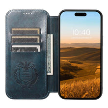Load image into Gallery viewer, Casekis Leather Wallet MagSafe Phone Case Blue