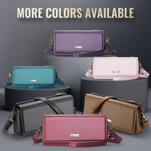 Load image into Gallery viewer, Casekis Multifunctional Leather Crossbody Phone Bag Black