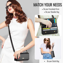 Load image into Gallery viewer, Casekis Multifunctional Leather Crossbody Phone Bag Black