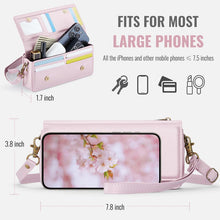 Load image into Gallery viewer, Casekis Multifunctional Leather Crossbody Phone Bag Pink