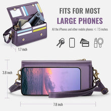 Load image into Gallery viewer, Casekis Multifunctional Leather Crossbody Phone Bag Purple