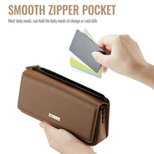 Load image into Gallery viewer, Casekis Multifunctional Leather Crossbody Phone Bag Brown