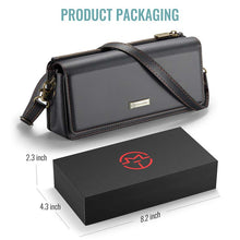 Load image into Gallery viewer, Casekis Multifunctional Leather Crossbody Phone Bag Black