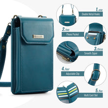 Load image into Gallery viewer, Casekis Crossbody RFID Zipper Phone Bag Blue
