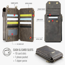 Load image into Gallery viewer, Casekis Crossbody RFID Zipper Phone Bag Coffee