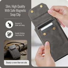 Load image into Gallery viewer, Casekis Crossbody RFID Zipper Phone Bag Coffee