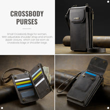 Load image into Gallery viewer, Casekis Crossbody RFID Zipper Phone Bag Coffee