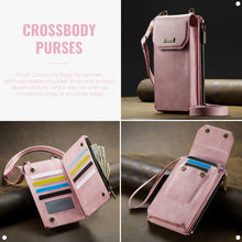 Load image into Gallery viewer, Casekis Crossbody RFID Zipper Phone Bag Pink