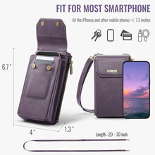 Load image into Gallery viewer, Casekis Crossbody RFID Zipper Phone Bag Purple