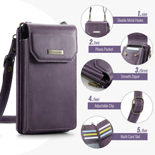 Load image into Gallery viewer, Casekis Crossbody RFID Zipper Phone Bag Purple