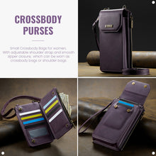 Load image into Gallery viewer, Casekis Crossbody RFID Zipper Phone Bag Purple