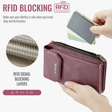 Load image into Gallery viewer, Casekis Crossbody RFID Zipper Phone Bag Red Wine