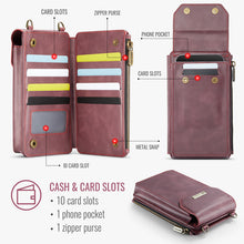 Load image into Gallery viewer, Casekis Crossbody RFID Zipper Phone Bag Red Wine
