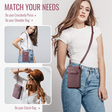 Load image into Gallery viewer, Casekis Crossbody RFID Zipper Phone Bag Red Wine