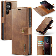 Load image into Gallery viewer, Casekis Detachable Leather Wallet Phone Case Brown