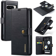 Load image into Gallery viewer, Casekis Detachable Leather Wallet Phone Case Black