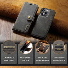 Load image into Gallery viewer, Casekis Detachable Leather Wallet Phone Case Gray