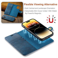Load image into Gallery viewer, Casekis Detachable Leather Wallet Phone Case Blue