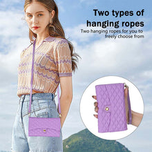 Load image into Gallery viewer, Casekis 7-Slot Foldable Crossbody Wallet Phone Case Purple