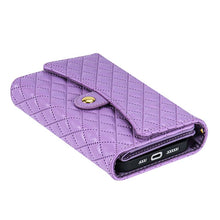 Load image into Gallery viewer, Casekis 7-Slot Foldable Crossbody Wallet Phone Case Purple