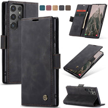 Load image into Gallery viewer, Casekis Retro Wallet Case Black