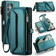 Load image into Gallery viewer, Casekis Cardholer Zipper Wallet Crossbody Phone Case Green