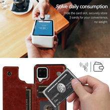 Load image into Gallery viewer, Casekis Cardholder Leather Wallet Phone Case For Galaxy A12