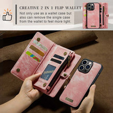 Load image into Gallery viewer, Casekis Wrist Strap Zipper Wallet Phone Case Pink