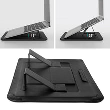 Carregar imagem no visualizador da galeria, Casekis Leather Laptop Bag with Mouse Pad Adjustable Stand for Laptop 13 inch/14 inch