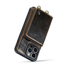 Load image into Gallery viewer, Casekis Zipper Crossbody Wallet RFID Phone Case Coffee