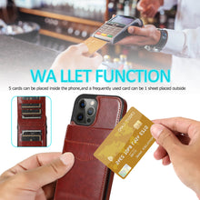 Load image into Gallery viewer, Casekis Bracket Card Slot Phone Case Brown