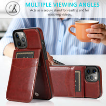 Load image into Gallery viewer, Casekis Bracket Card Slot Phone Case Brown