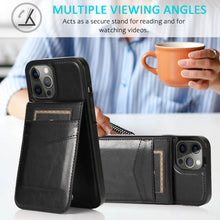 Load image into Gallery viewer, Casekis Bracket Card Slot Phone Case Black