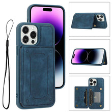 Load image into Gallery viewer, Casekis Magnetic Cardholder Phone Case Blue