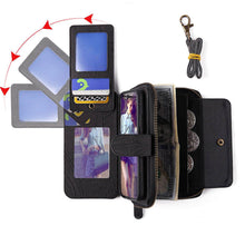 Load image into Gallery viewer, Casekis Zipper Wallet Detachable Phone Case Black