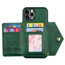 Load image into Gallery viewer, Casekis Crossbody Strap Leather Magnetic Wallet Phone Case Green