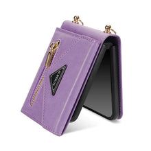 Load image into Gallery viewer, Casekis Crossbody Strap Leather Magnetic Wallet Case For Galaxy Z Flip 3 5G