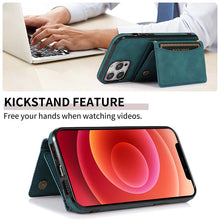 Load image into Gallery viewer, Casekis Wallet Case Tri-fold Cardholder Phone Case Blue