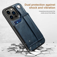 Load image into Gallery viewer, Casekis Wristband Stand Phone Case Blue