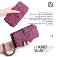 Load image into Gallery viewer, Casekis Zipper Wallet Detachable Phone Case Red