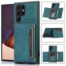 Load image into Gallery viewer, Casekis Wallet Case Tri-fold Cardholder Phone Case Blue
