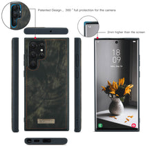 Load image into Gallery viewer, Casekis Zipper Wallet PU Leather Case Black