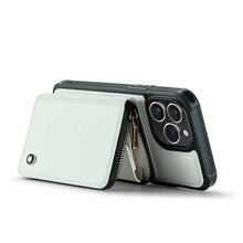 Load image into Gallery viewer, Casekis Zipper Crossbody Wallet RFID Phone Case White