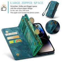 Load image into Gallery viewer, Casekis Wrist Strap Zipper Wallet Phone Case Blue